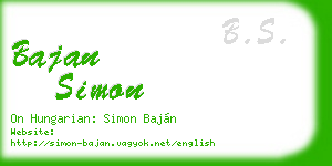 bajan simon business card